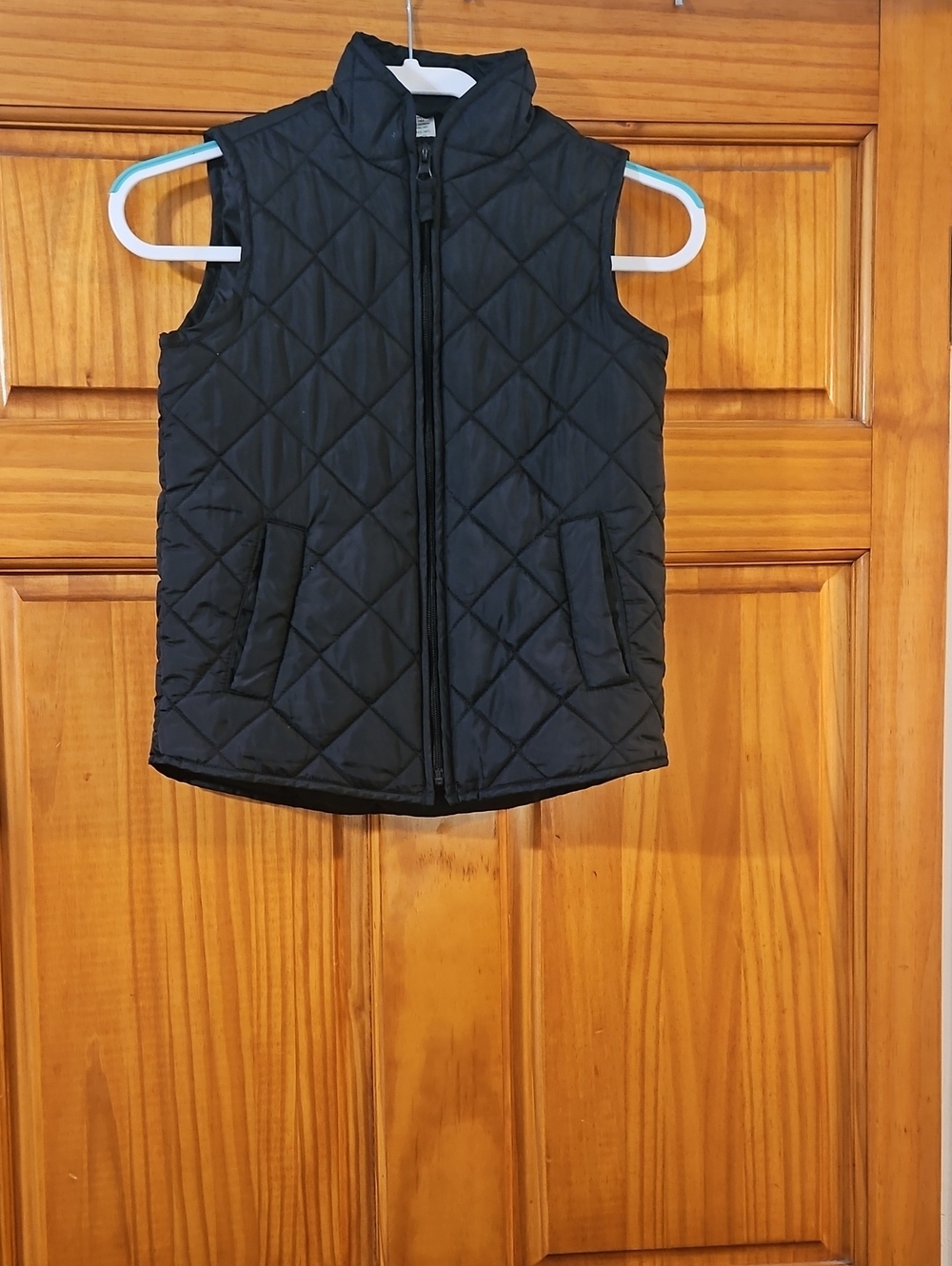 Girls Quilted Sleeveless Puffer Vest - Black
